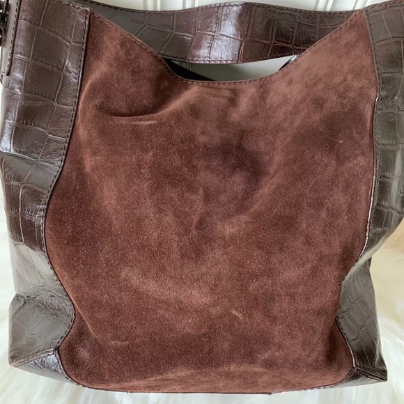 Kate Spade Malva Belmont Leather/Suede Bag Chocolate Brown - Picture 9 of 12